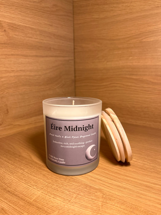 Éire Midnight — French Vanilla & Black Opium Candle