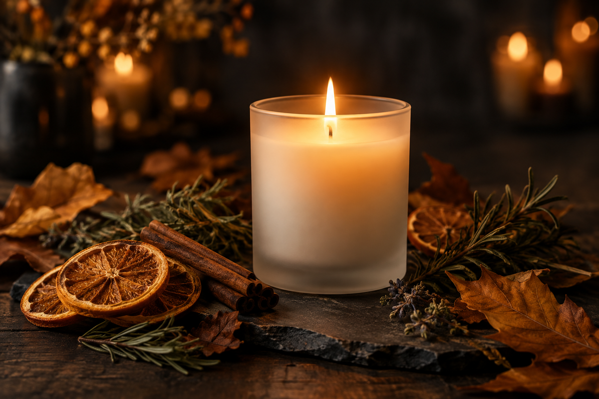 Autumn Candle Season Banner